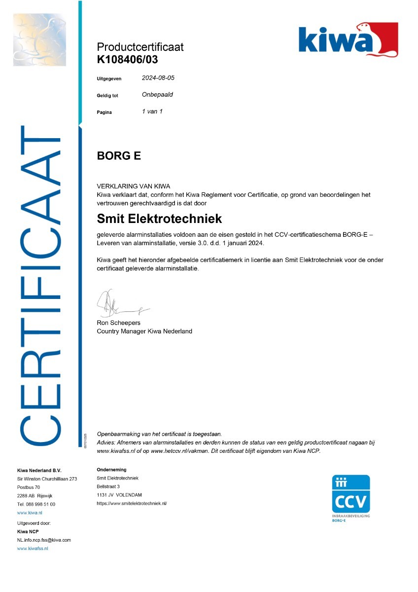 BORG E elektronische beveiligingsinstallaties